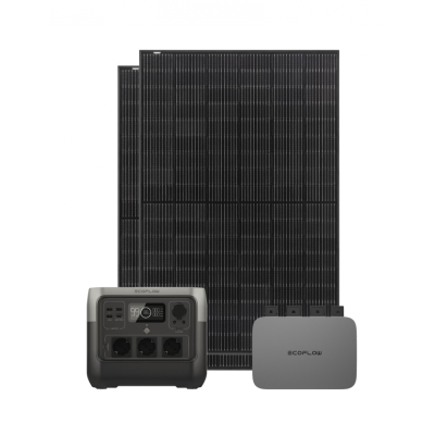 Centrale solaire Plug&Play Powerstream EcoFlow + Batterie River 2 Pro 800 W + 2 panneaux solaires TS 405W